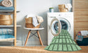 Machine Washable Transitional Mint Green Rug in a Washing Machine, wshpat1670grn
