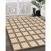 Machine Washable Transitional Dark Gold Brown Rug in a Family Room, wshpat1670org