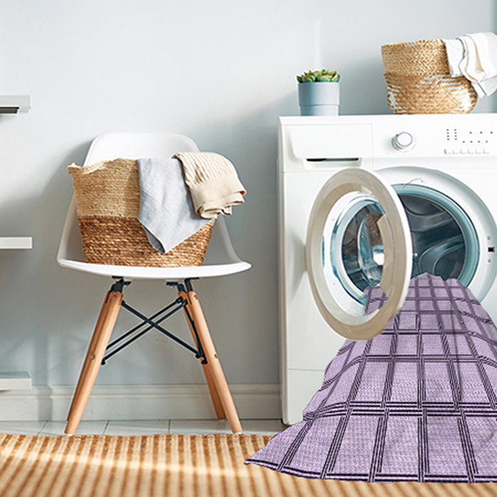 Machine Washable Transitional Purple Flower Purple Rug in a Washing Machine, wshpat1670pur