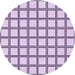Square Machine Washable Transitional Purple Flower Purple Rug in a Living Room, wshpat1670pur