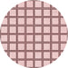 Square Machine Washable Transitional Light Rose Pink Rug in a Living Room, wshpat1670rd