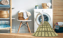 Machine Washable Transitional Harvest Gold Rug in a Washing Machine, wshpat1670yw
