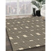 Machine Washable Transitional Chocolate Brown Rug in a Family Room, wshpat1671brn