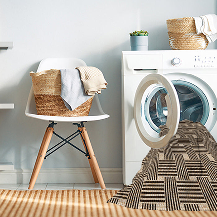 Machine Washable Transitional Night Red Rug in a Washing Machine, wshpat1671org