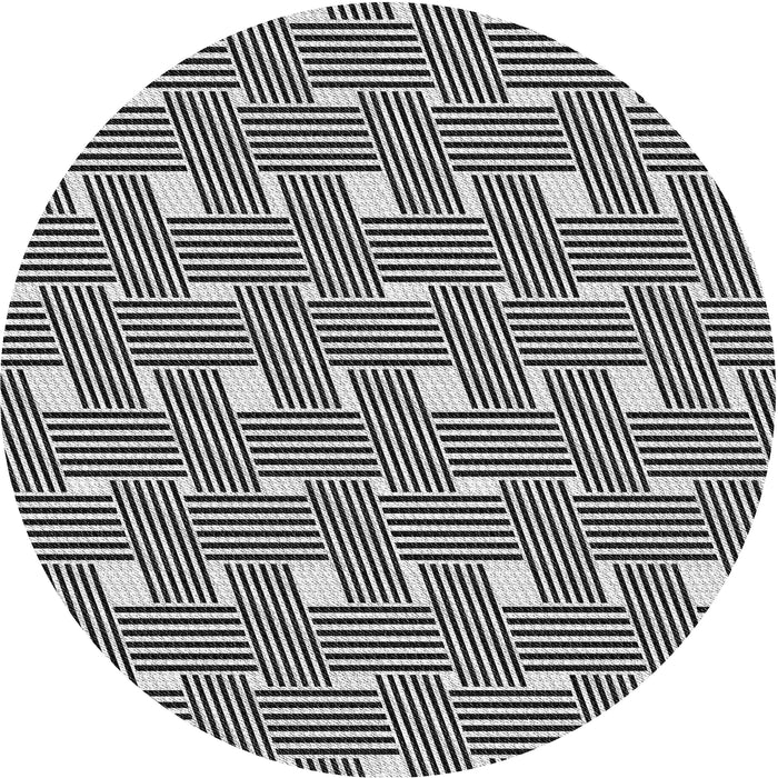 Square Patterned Charcoal Black Abstract Machine Washable Rug, wshpat1671
