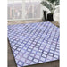 Machine Washable Transitional Lavender Blue Rug in a Family Room, wshpat1672blu