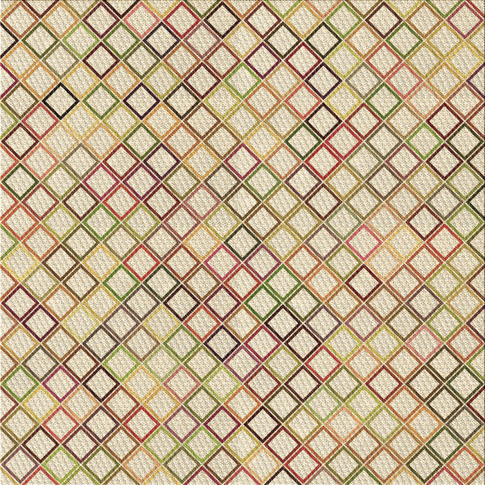 Round Patterned Vanilla Gold Rug, pat1672brn