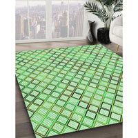 Patterned Green Rug, pat1672grn