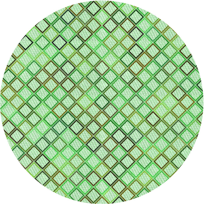Square Patterned Green Rug, pat1672grn