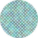 Square Patterned Light Aquamarine Green Rug, pat1672lblu