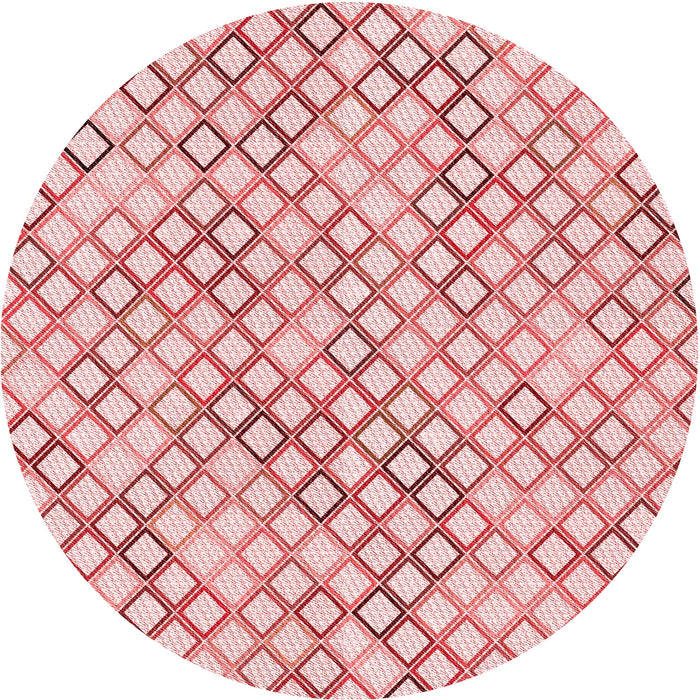 Square Patterned Red Rug, pat1672rd