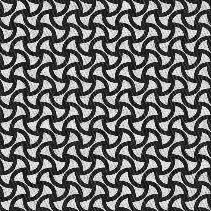 Round Patterned Midnight Gray Rug, pat1673gry