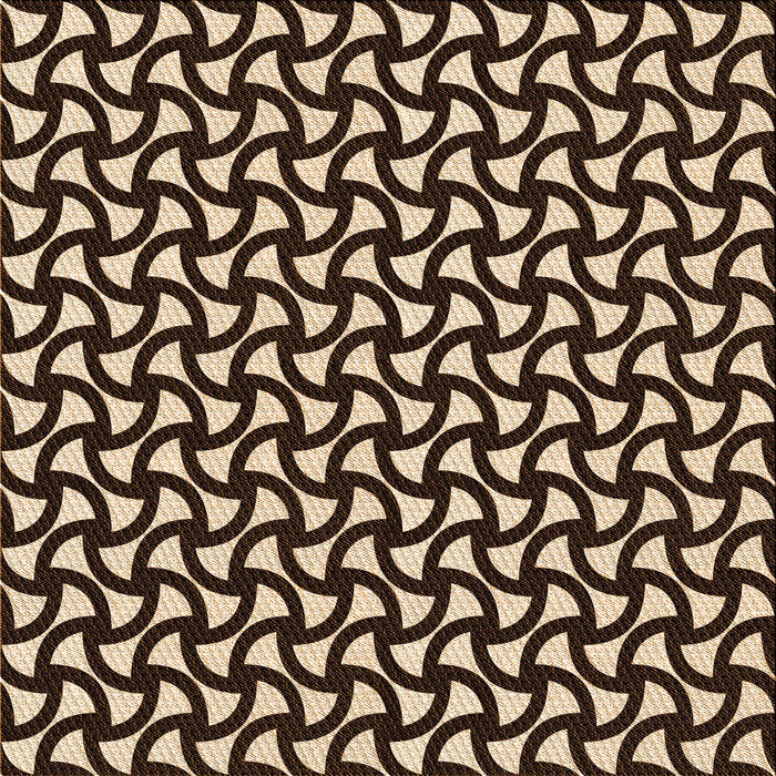 Round Patterned Black Brown Rug, pat1673org