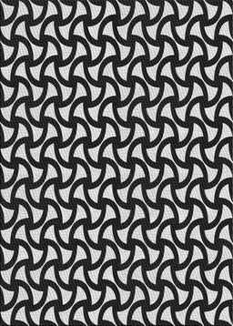 Patterned Silver Gray Novelty Rug, pat1673
