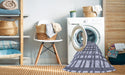 Machine Washable Transitional Lavender Blue Rug in a Washing Machine, wshpat1674blu