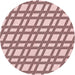 Square Patterned Light Rose Pink Rug, pat1674rd
