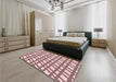 Patterned Light Rose Pink Rug in a Bedroom, pat1674rd