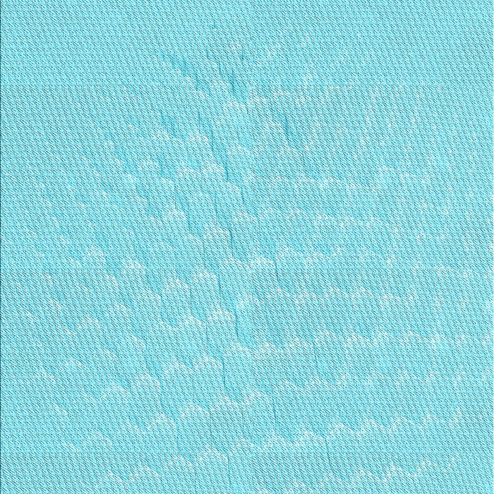 Patterned Bright Turquoise Blue Rug, pat1675lblu