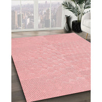 Patterned Pastel Red Pink Rug, pat1675rd