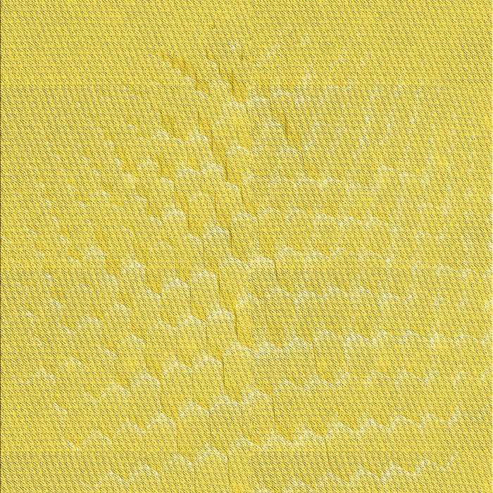 Machine Washable Transitional Yellow Rug, wshpat1675yw