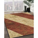 Machine Washable Transitional Orange Rug in a Family Room, wshpat1676brn