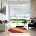 Square Patterned Orange Rug in a Living Room, pat1676org