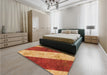 Patterned Orange Rug in a Bedroom, pat1676org