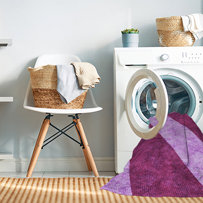 Machine Washable Transitional Violet Purple Rug in a Washing Machine, wshpat1676pur