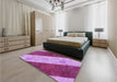 Patterned Violet Purple Rug in a Bedroom, pat1676pur