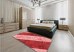 Patterned Red Rug in a Bedroom, pat1676rd