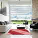 Machine Washable Transitional Red Rug in a Kitchen, wshpat1676rd