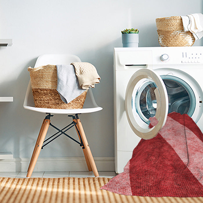 Machine Washable Transitional Red Rug in a Washing Machine, wshpat1676rd