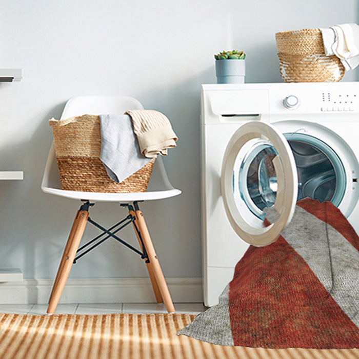 Machine Washable Transitional Red Rug in a Washing Machine, wshpat1676