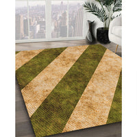 Patterned Dark Bronze Brown Rug, pat1677org