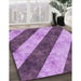 Machine Washable Transitional Violet Purple Rug in a Family Room, wshpat1677pur