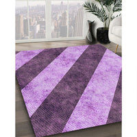 Patterned Violet Purple Rug, pat1677pur