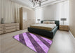 Patterned Violet Purple Rug in a Bedroom, pat1677pur