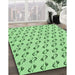 Patterned Jade Green Rug in Family Room, pat1678grn