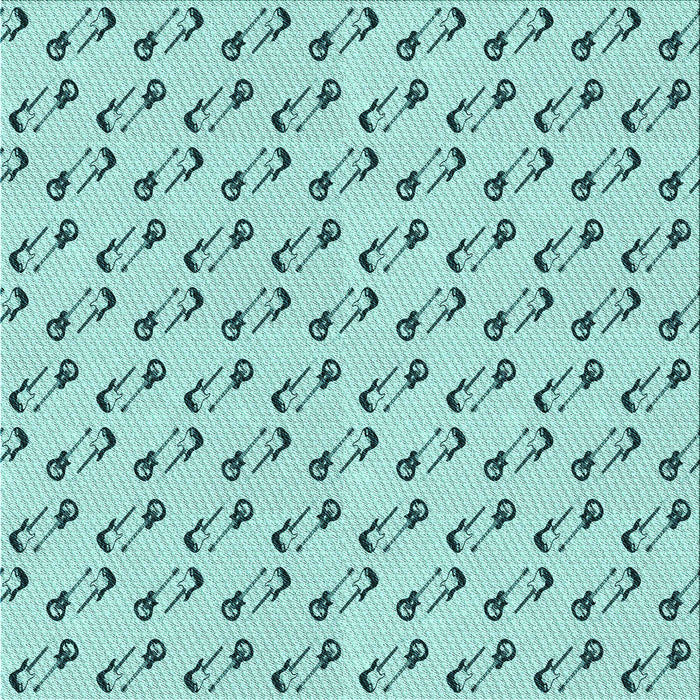 Round Machine Washable Transitional Blue Rug, wshpat1678lblu