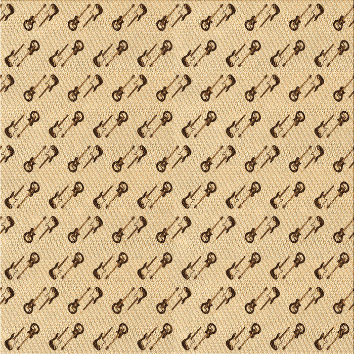 Round Patterned Sun Yellow Rug, pat1678org