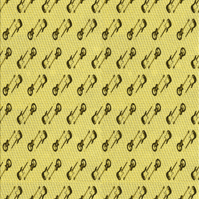 Patterned Bold Yellow Rug, pat1678yw