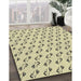 Machine Washable Transitional Dark Moccasin Green Rug in a Family Room, wshpat1678