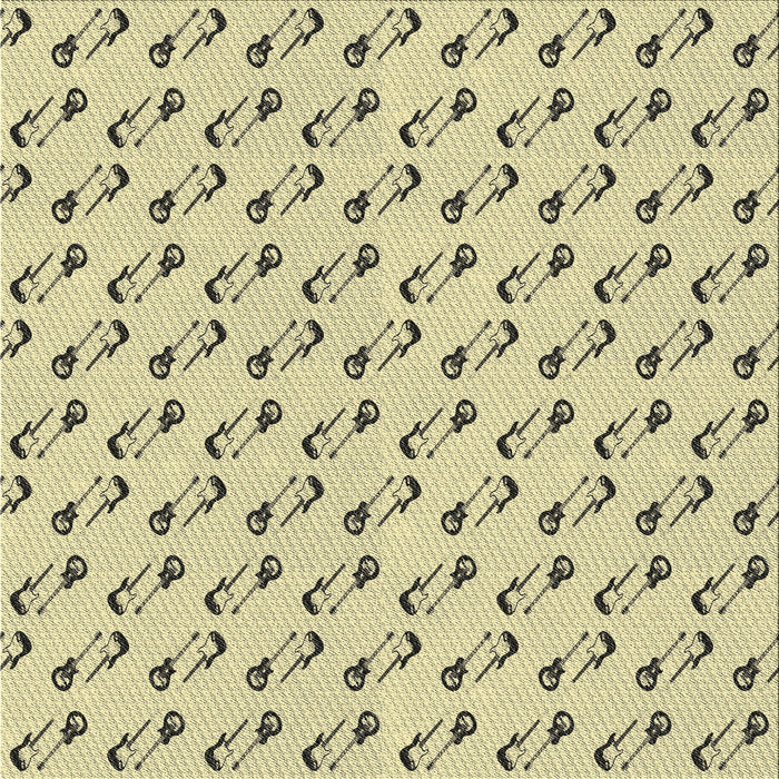 Square Patterned Dark Green Novelty Rug, pat1678