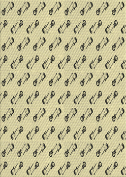 Patterned Dark Green Novelty Rug, pat1678