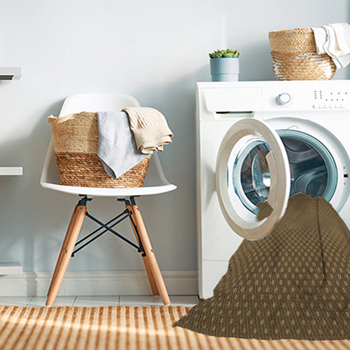 Machine Washable Transitional Cinnamon Brown Rug in a Washing Machine, wshpat1679brn
