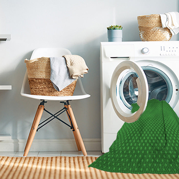 Machine Washable Transitional Green Rug in a Washing Machine, wshpat1679grn