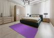 Patterned Crimson Purple Rug in a Bedroom, pat1679pur