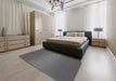 Machine Washable Transitional Gunmetal Gray Rug in a Bedroom, wshpat1679