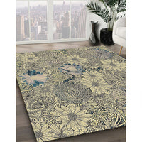 Patterned Khaki Gold Novelty Rug, pat167