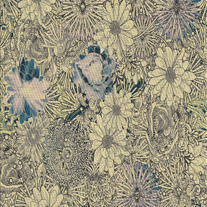 Patterned Khaki Gold Novelty Rug, pat167